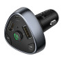 Автомобільний FM-модулятор (трансмітер) та зарядний пристрій Hoco E51 Bluetooth MP3, Black