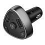 Автомобильный FM-модулятор (трансмиттер) и зарядное устройство Hoco E51 Bluetooth MP3, Black