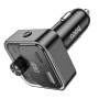 Автомобильное зарядное устройство с FM модулятором Hoco E81 QC3.0 PD30W, Black