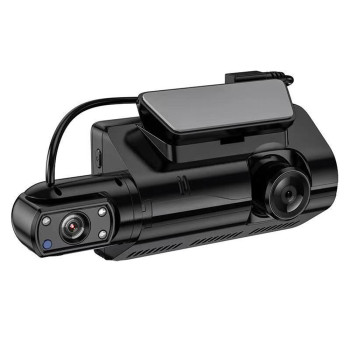 Видеорегистратор Hoco DI07 Plus с двумя камерами, Black