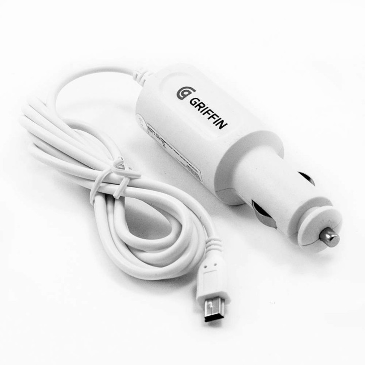 Автомобильное зарядное устройство Griffin GPS 2,1A Mini-USB 1,5м White