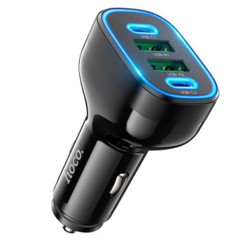 Автомобільний зарядний пристрій HOCO NZ11 2USB / 2Type-C 72W 3A, Black