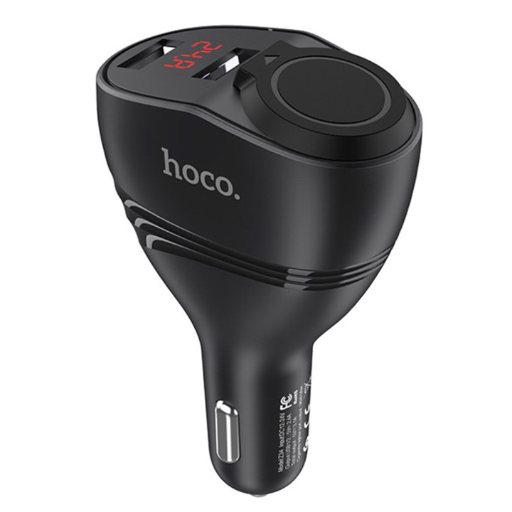 Автомобільний зарядний пристрій Hoco Z34 3.1А, 2 USB Black