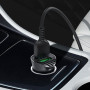 Aвтомобільний зарядний пристрій Hoco Z39 2 USB 3А QC3.0 Micro 1м, Black