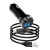 Автомобильное зарядное устройство для Hoco Z40 Superior 2USB 2.4A кабель Type-C, Black