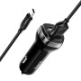 Автомобильное зарядное устройство для Hoco Z40 Superior 2USB 2.4A кабель Type-C, Black