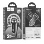 Автомобильное зарядное устройство для Hoco Z40 Superior 2USB 2.4A кабель Type-C, Black