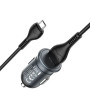 Автомобільний зарядний пристрій Hoco Z43 18W QC3.0 с кабелем Micro USB, Black
