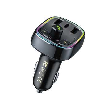 Автомобільний FM-модулятор Wekome WP-C39 2USB 1Type-C 4.8A Bluetooth 5.1 MP3, Black