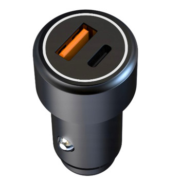 Автомобільний зарядний пристрій XO CC32 USB QC3.0 Type-C PD 20W без кабелю, Black