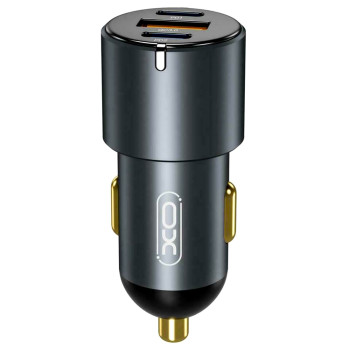Автомобільний зарядний пристрій XO CC45 USB QC3.0 3A Type-C PD 60W cable Type-C to Lightning, Black