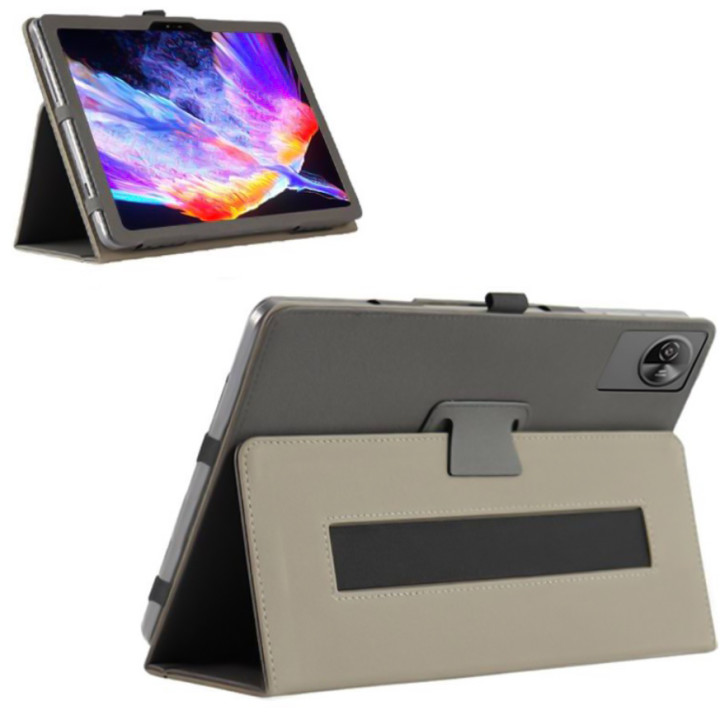 Чехол - книжка Textile Leather Case with Stand для Blackview Oscal Pad 90, Black