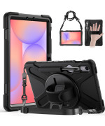 Протиударний чохол - накладка Armor Rotating Bracelet для  Samsung Galaxy Tab S10 Lite 5G з поворотним кронштейном та ременем