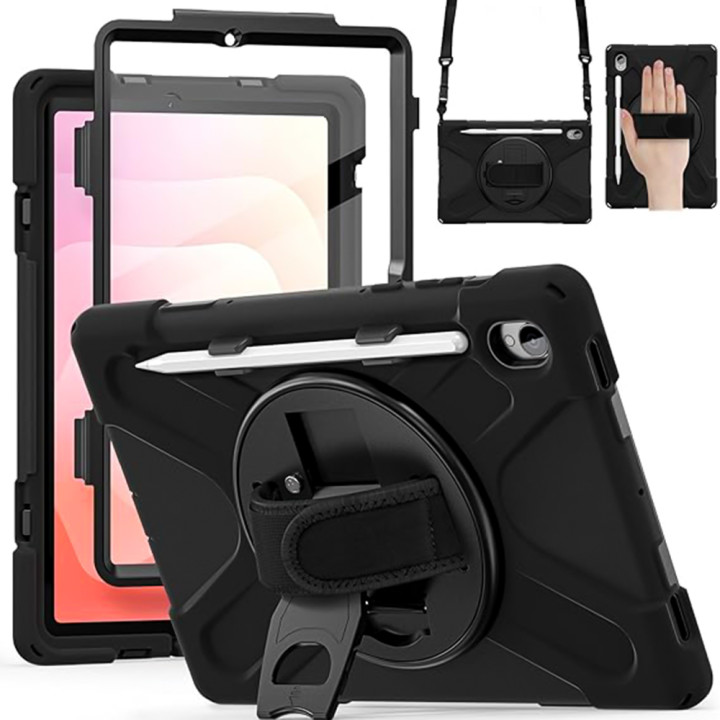 Противоударный чехол – накладка Armor Rotating Bracelet для Samsung Galaxy Tab S11 5G с поворотным кронштейном и ремнем