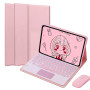 Чохол із Bluetooth - клавіатурою Magnet Flip Cover для Samsung Galaxy Tab S10 lite з RGB підсвіткою, тачпадом та мишкою рожевий