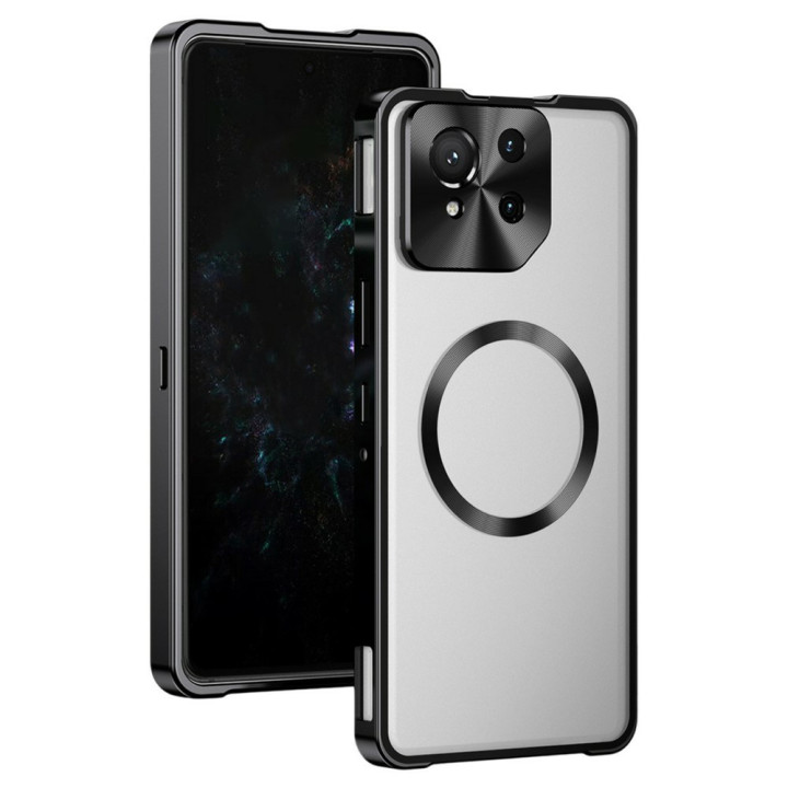 Чохол Metal Glass Ring для Asus ROG Phone 9 / Pro / 9 FE з металевим кільцем та додатковим захистом на камеру