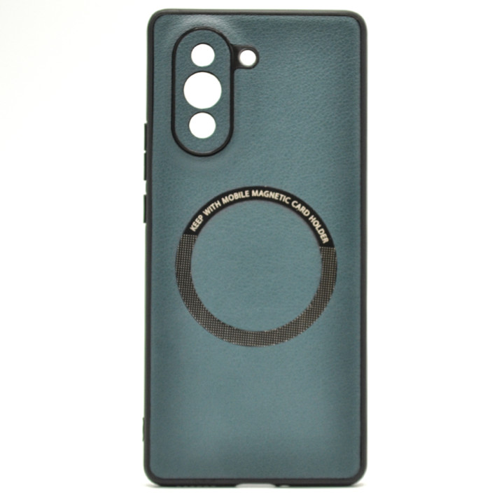 Кожаный чехол - накладка Leather Hybrid Case для Huawei Nova 10 с металической вставкой