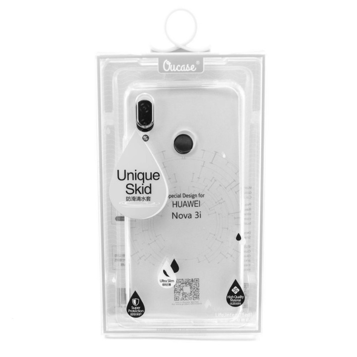 Прозрачный силиконовый чехол-накладка Oucase для Huawei P Smart+/Nova 3i