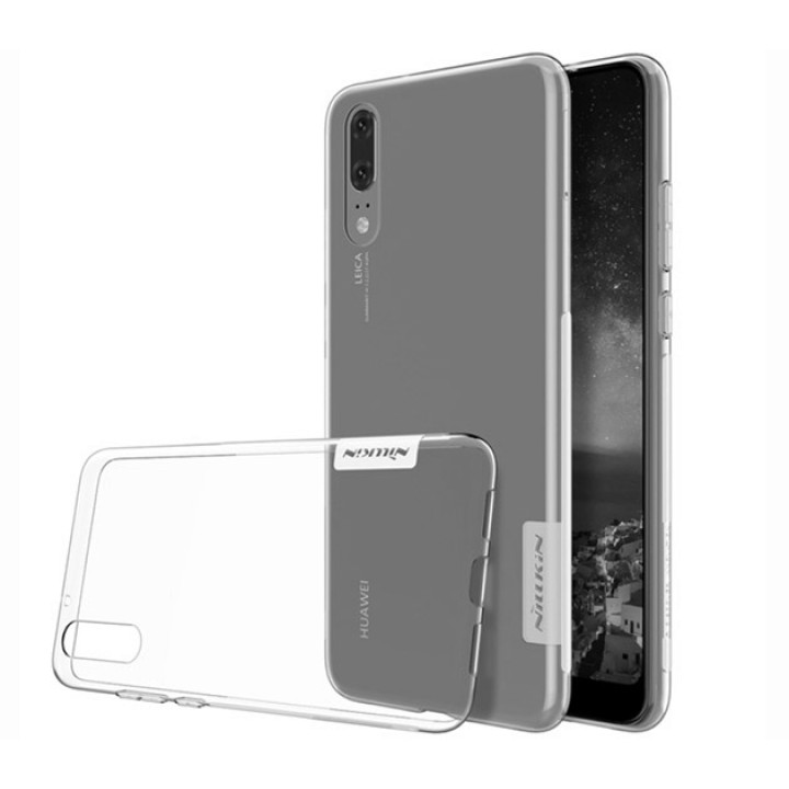Прозрачный силиконовый чехол Nillkin Nature TPU case для Huawei P20 (clear white)