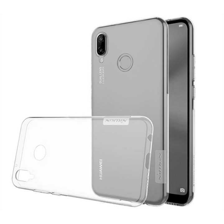 Прозрачный силиконовый чехол Nillkin Nature TPU case для Huawei P20 Lite (clear white)