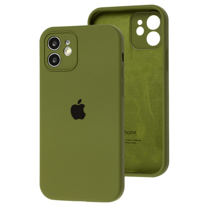 Чехол Silicone Case Full Size with Frame для iPhone 12 / 12 Pro