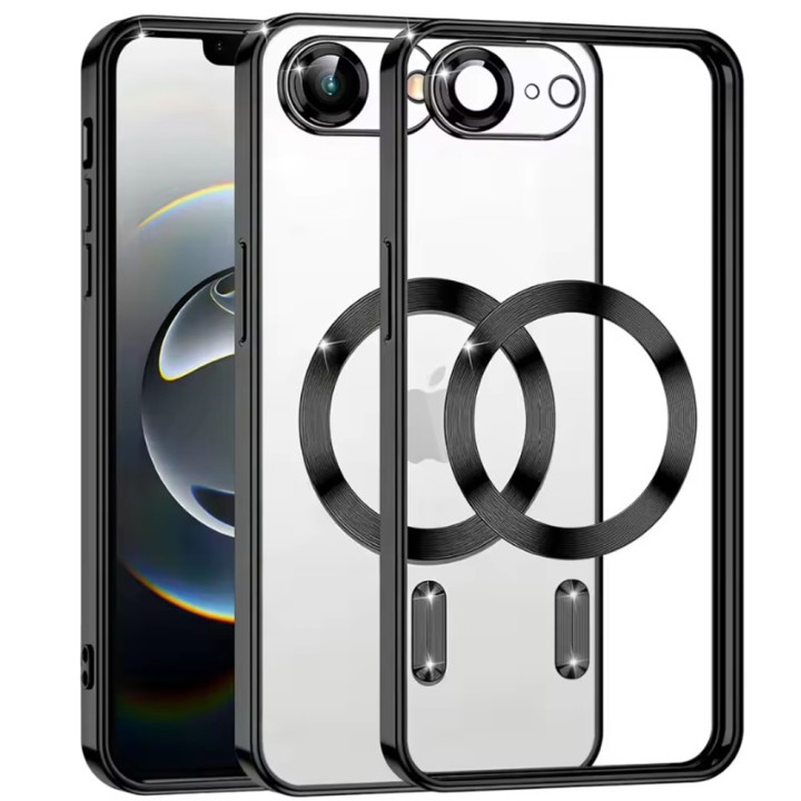 Силиконовый чехол Fashion Shining для iPhone 16e с поддержкой беспроводной зарядки