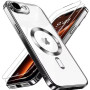 Силиконовый чехол Fashion Shining для iPhone 16e с поддержкой беспроводной зарядки черный