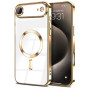 Силиконовый чехол Fashion Shining для iPhone 17 Air с поддержкой беспроводной зарядки серебряный