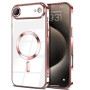 Силиконовый чехол Fashion Shining для iPhone 17 Air с поддержкой беспроводной зарядки серебряный