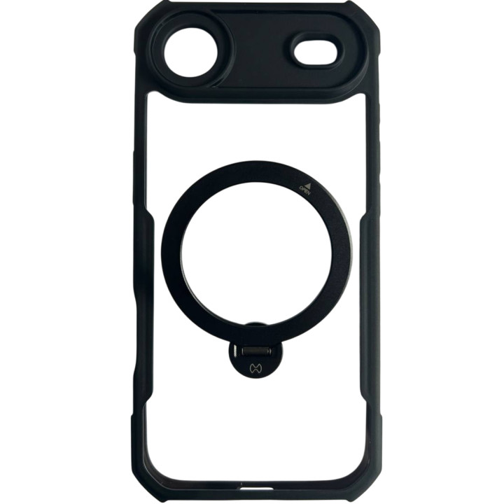 Противоударный чехол XUNDD Ring для iPhone 17 Air с магнитным кольцом – подставкой, Black
