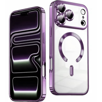 Силиконовый чехол Fashion Shining для iPhone 17 Pro Max с поддержкой беспроводной зарядки