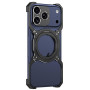 Чохол Metal Bamper для iPhone 17 Pro Max з кільцем – підставкою та захисною рамкою на камеру