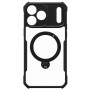 Противоударный чехол XUNDD Ring для iPhone 17 Pro Max с магнитным кольцом – подставкой, Black