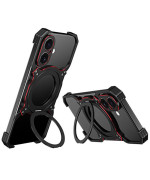Чехол Metal Bamper для iPhone 17 с кольцом – подставкой и защитной рамкой на камеру