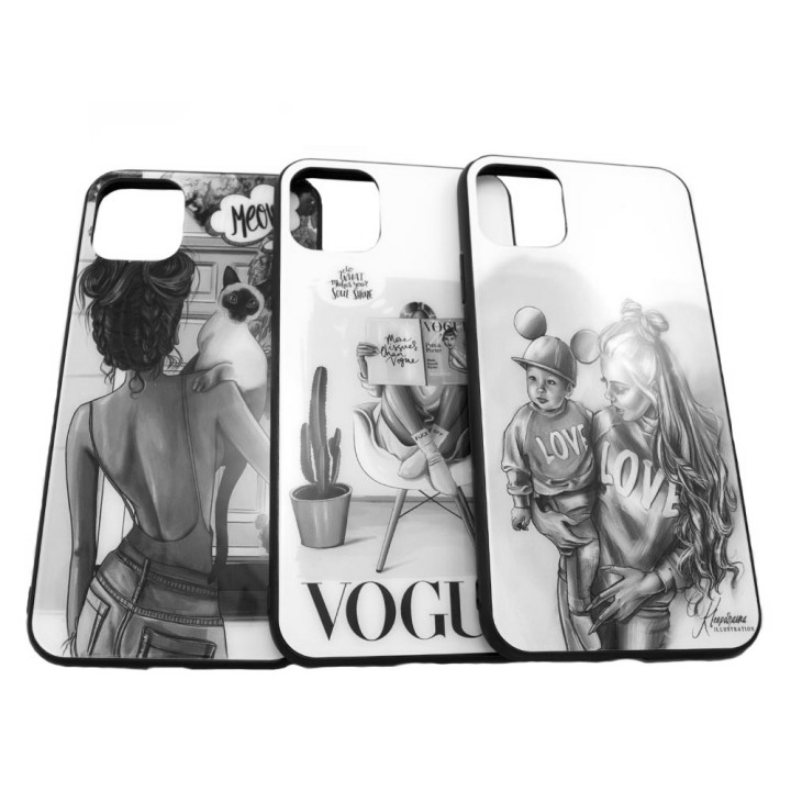 Чехол-накладка Glass Case Girls для Apple iPhone 11 Pro Max