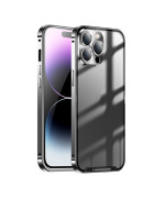 Чохол накладка Metal Glass для iPhone 15 Pro​ із додатковим захистом на камеру