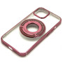 Чехол-накладка Omeve MagSafe Metal Stand для Apple iPhone 15 Plus с металлическим кольцом и выдвижной подставкой