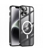 Чохол накладка Metal Glass Ring для iPhone 15​ з металевим кільцем та додатковим захистом на камеру