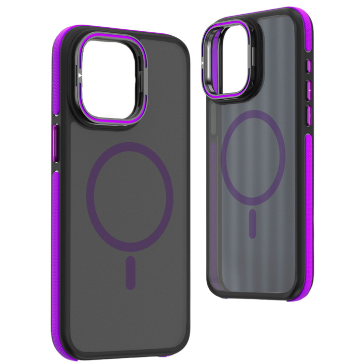 Матовый чехол - накладка Dual Color Camera Stand для iPhone 16