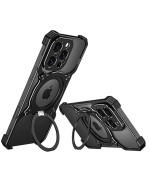 Чехол Metal Bamper Case з магнітним кільцем для iPhone 16 Pro с защитой на камеру