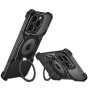 Чехол Metal Bamper Case з магнітним кільцем для iPhone 16 Pro с защитой на камеру