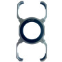 Чехол Metal Bamper with Ring для iPhone 16e / 17e с защитой на камеру серебряный