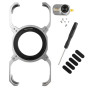 Чехол Metal Bamper with Ring для iPhone 16e / 17e с защитой на камеру серебряный