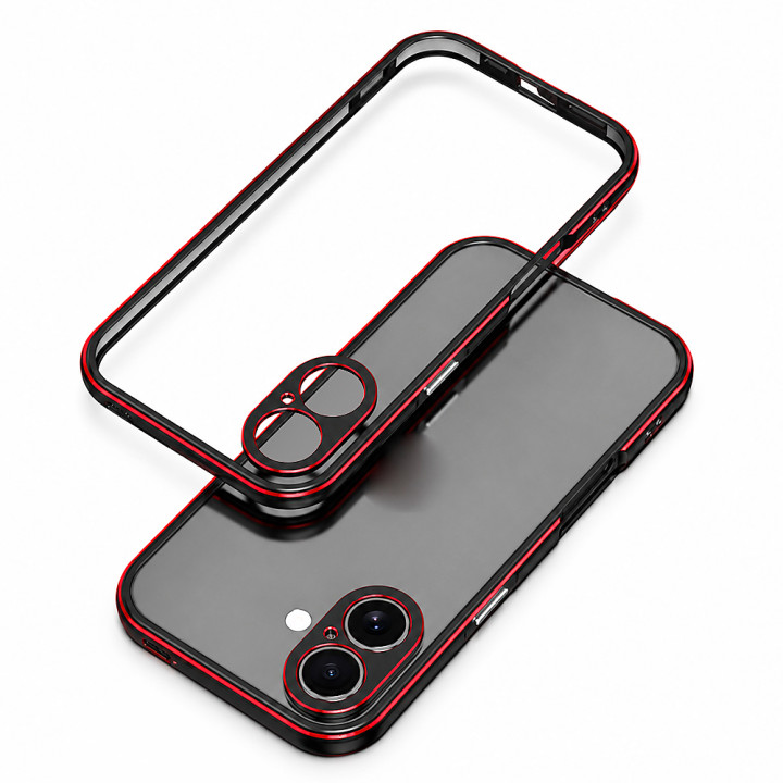 Чехол Metal Frame для iPhone 16 с защитой на камеру