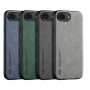 Кожаный чехол - накладка X&E для iPhone 16e с металлической вставкой