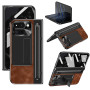 Чехол Vintage Leather Stand для Google Pixel 10 Pro Fold с подставкой и стилусом