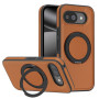 Чохол Leather PU Ring для Google Pixel 10a з магнітним кільцем