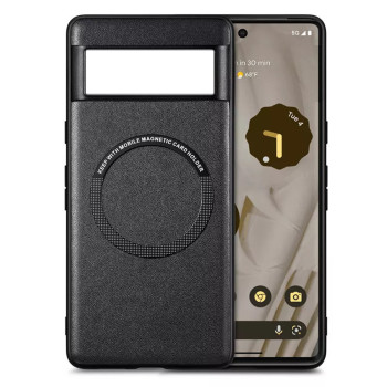 Шкіряний чохол - накладка Leather Hybrid Case для Google Pixel 8 з металічною вставкою