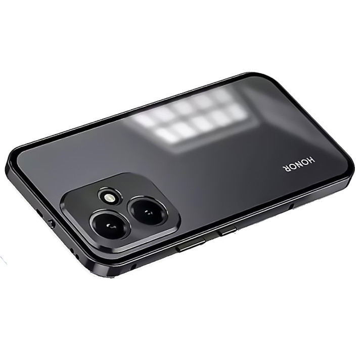 Противоударный чехол Metal Glass для Honor 400 с металлической рамкой на камеру