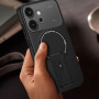 Чехол Carbon Shield with Stand для Honor 600 / 600 Pro с поддержкой беспроводной зарядки
